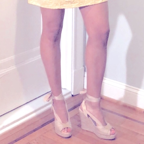 Marco Santi Shoes - MARCO SANTI Tan/Blush Wedge Sandals w/ Sexy, Long Ankle Straps⭐️